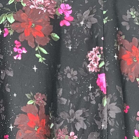 0X 12W Large Torrid Ponte Floral Lace Hem Skirt - Picture 6 of 12